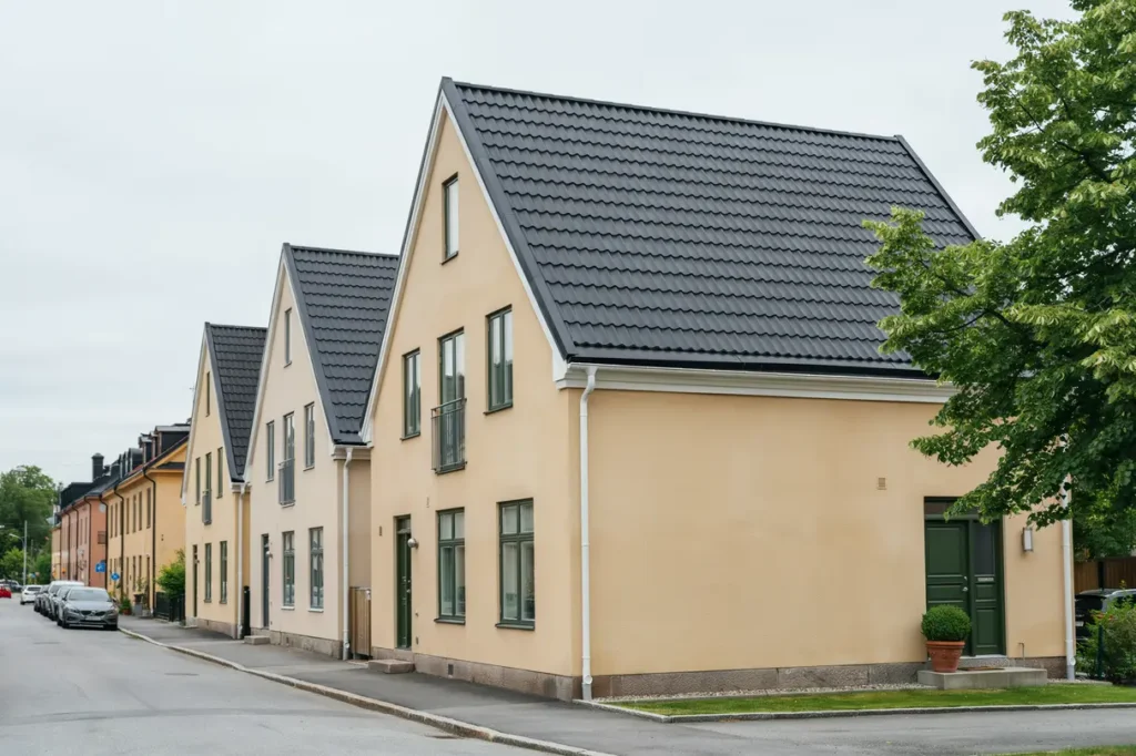 takbyte med nya vindskivor p radhus i johannelund